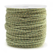 Hilo macramé espiral 1.5mm - Dorado-verde prado